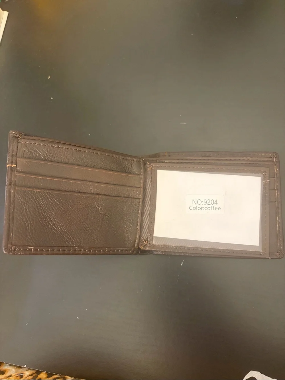 Men’s Wallet with Embossed Pattern and Bull Medallion - Brown